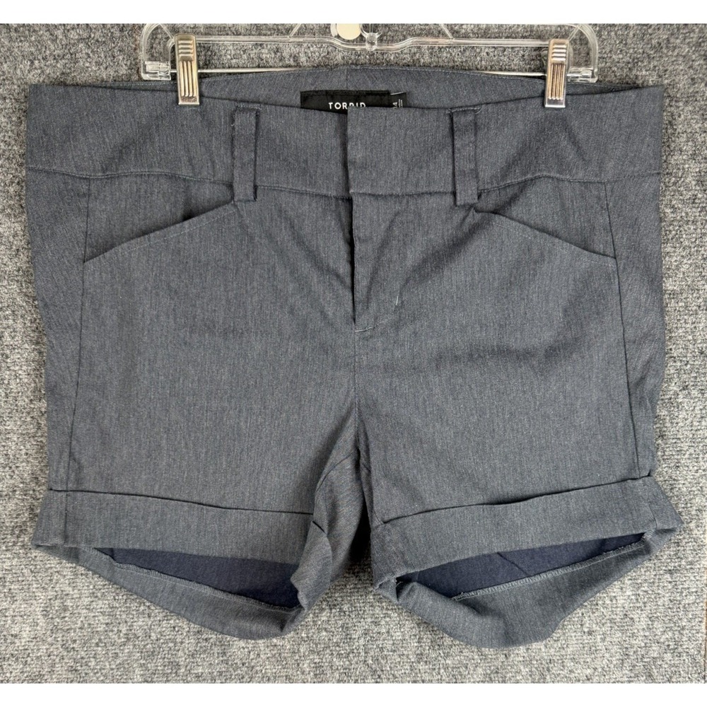 Torrid Studio Millennium Stretch Short Cuffed‎ Heathered Gray Size 14